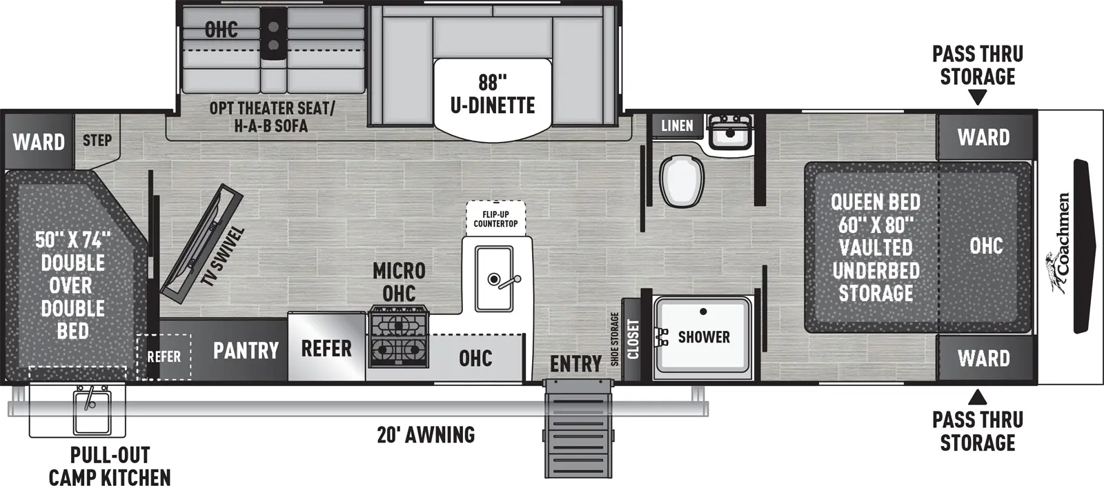 Freedom Express Ultra Lite 294BHDS - DSO Floorplan